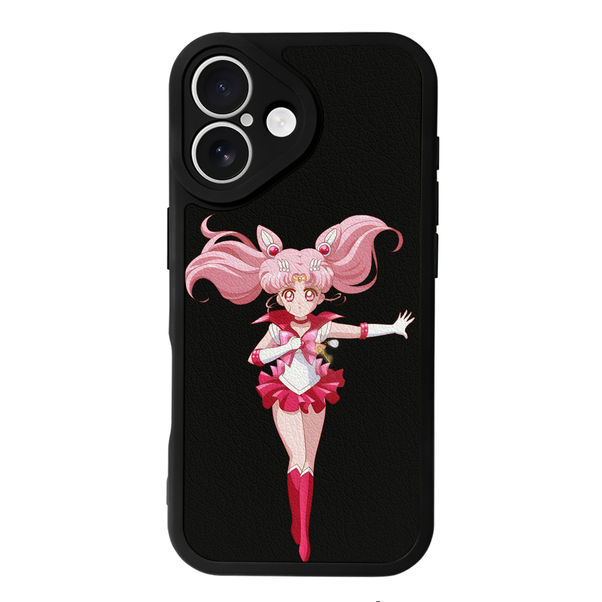 （画像用） 美少女戦士セーラームーン ちびうさ Sailor Moon Chibiusa Tsukino Usagi Small Lady Serenity 【iPhone 16シリーズ対応】シリコンスマホケース（レザー調） 材質：シリコン